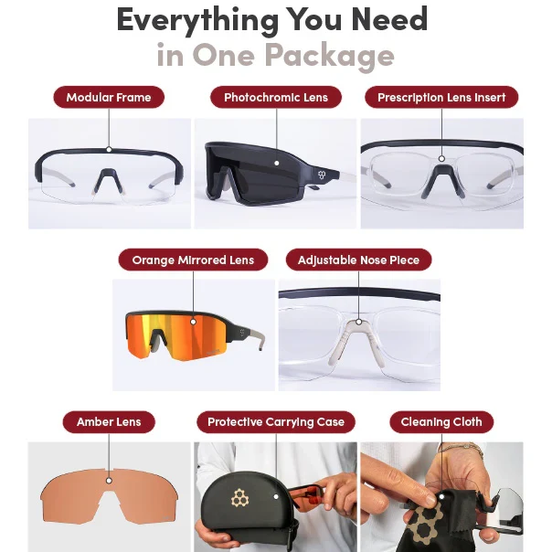 CRBN Pivot Pickleball Glasses — Photochromic FortifEYE Technology