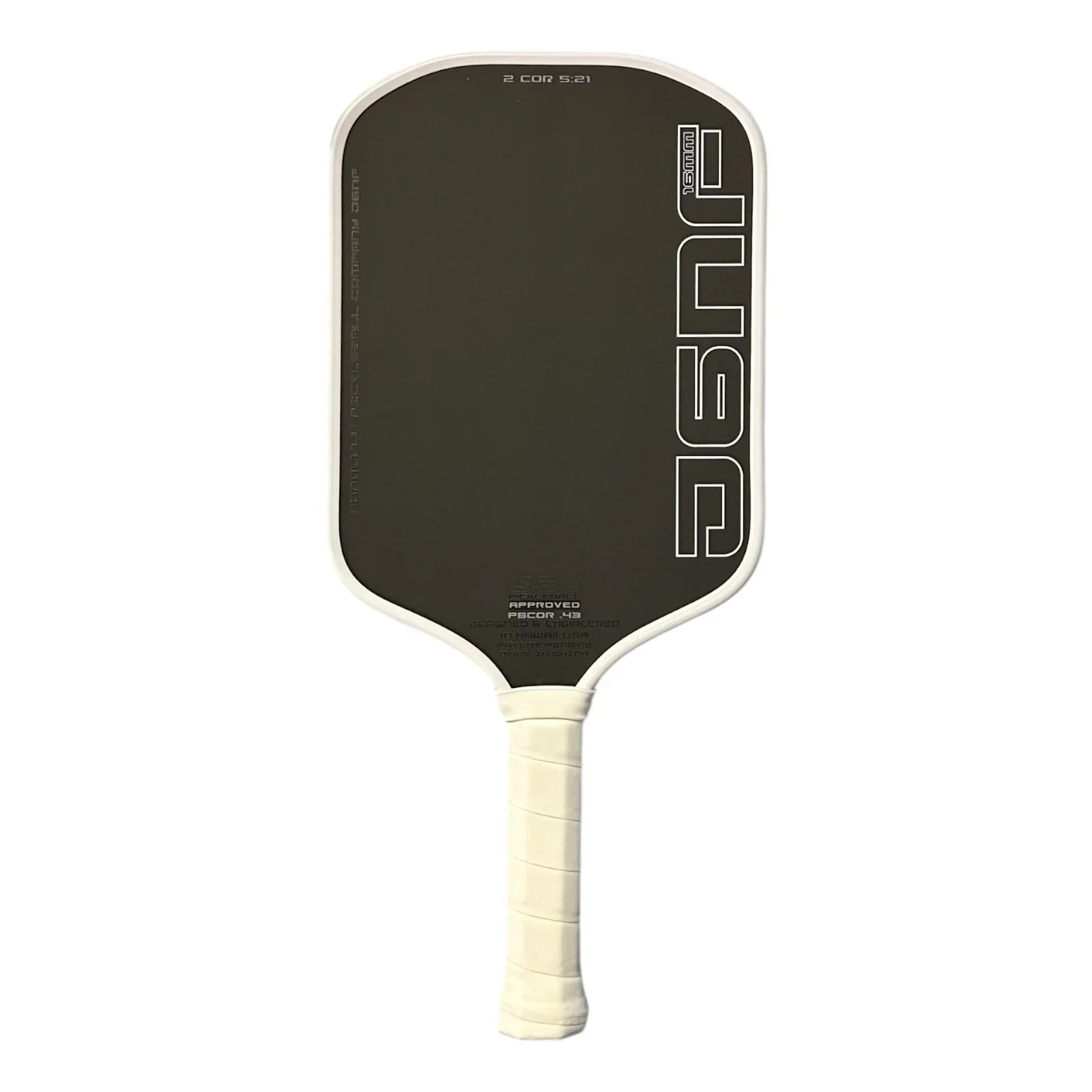 Raquette de pickleball allongée Honolulu Sword & Shield J6NF Gen 4.5 Foam Core 16mm