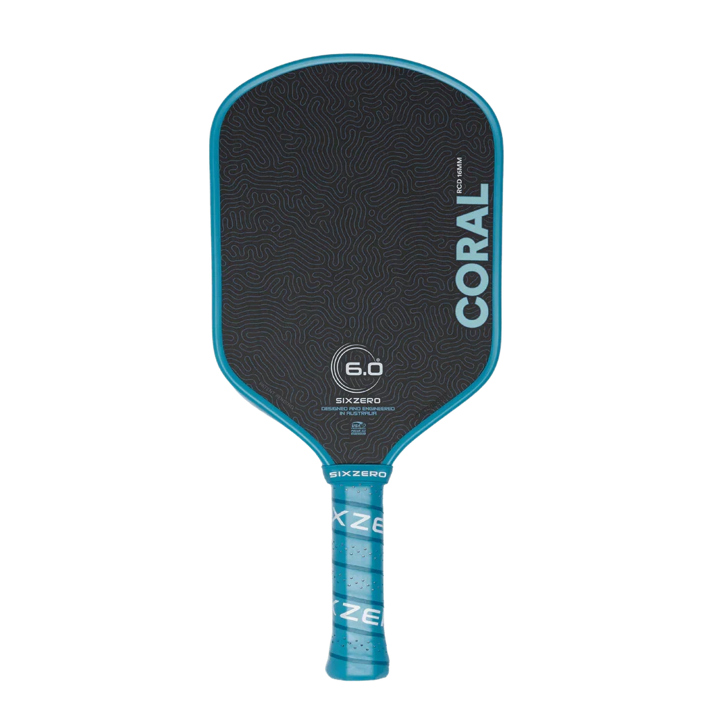 Six Zero Coral 16mm Hybrid Pickleball Paddle