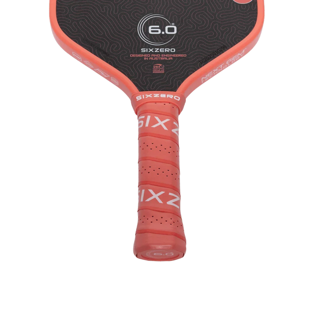 Six Zero Coral 16mm Elongated Pickleball Paddle
