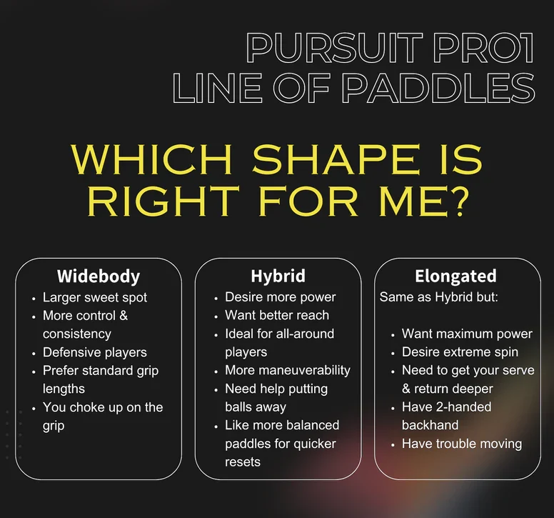 Engage Pursuit Pro1 Hybrid Pickleball Paddle