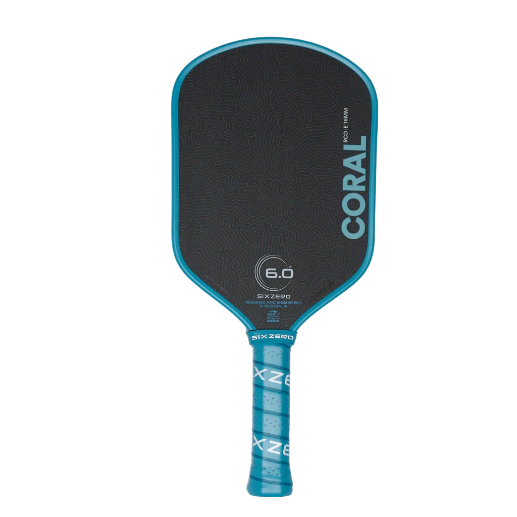 Six Zero Coral 16mm Elongated Pickleball Paddle