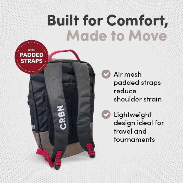 CRBN Pro Team Pickleball Backpack — Thermal-Lined 3-Paddle Storage