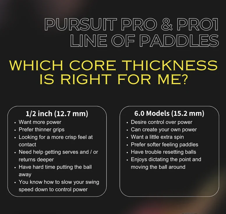 Engage Pursuit Pro1 Widebody Pickleball Paddle