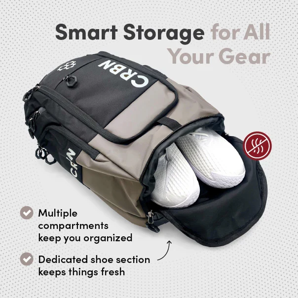 CRBN Pro Team Pickleball Backpack — Thermal-Lined 3-Paddle Storage