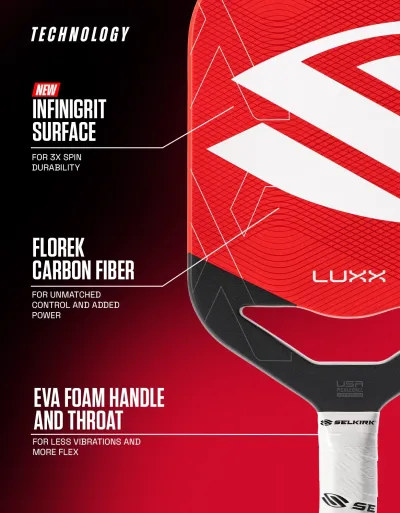 Selkirk LUXX Control Air med InfiniGrit Invikta pickleball-ketsjer