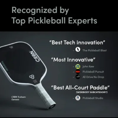 CRBN¹ TRUFOAM Genesis — Raw Carbon Fiber Pickleball Paddle