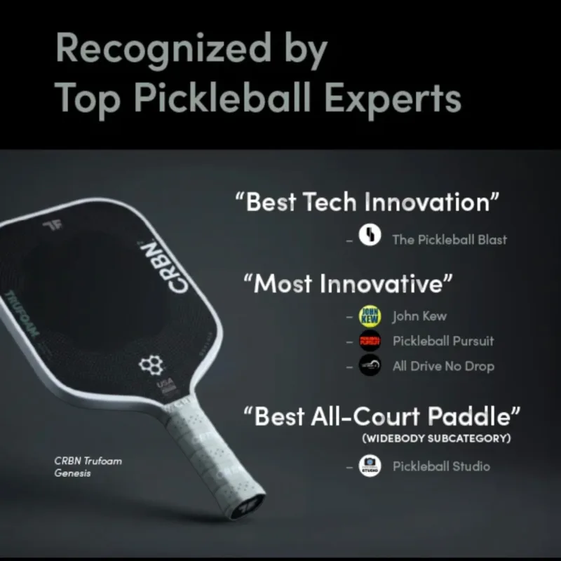 CRBN¹ TRUFOAM Genesis — Raw Carbon Fiber Pickleball Paddle