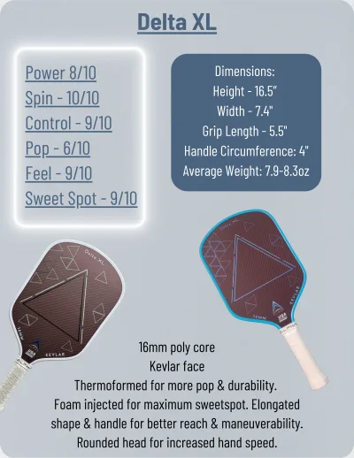 Pala de pickleball Alpha Delta XL