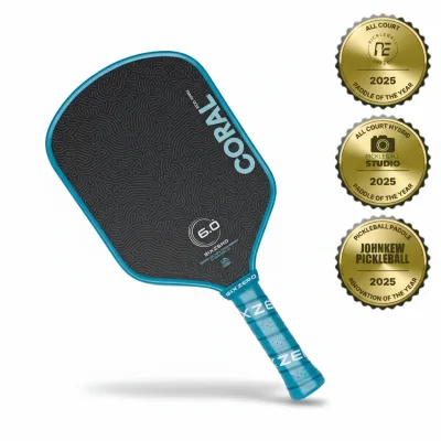 Six Zero Coral 16mm Hybrid Pickleball Paddle