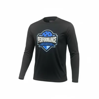 Performance Long Sleeve Shirt: Winter Blue Logo