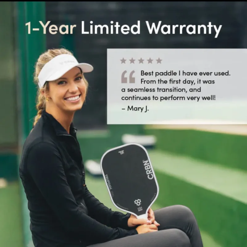 CRBN¹ TRUFOAM Genesis — Raw Carbon Fiber Pickleball Paddle